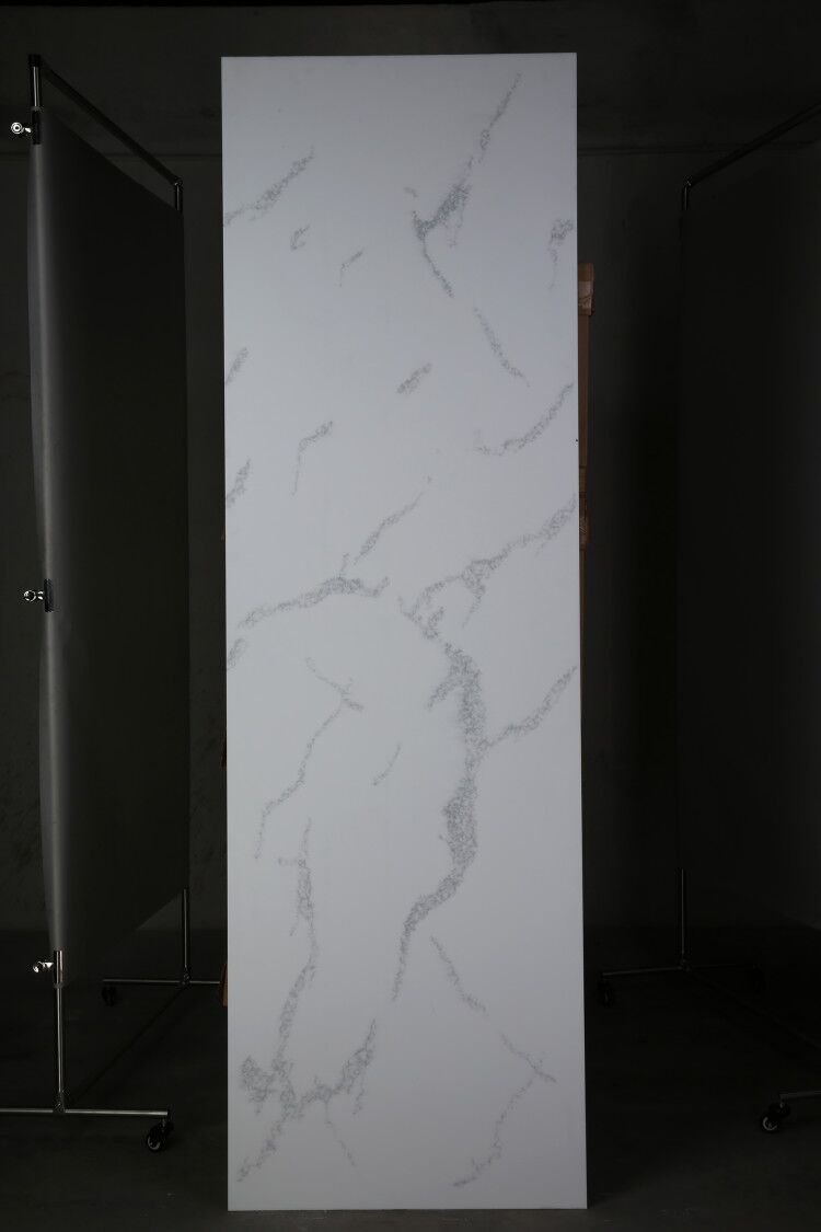 Folhas de superfície sólida de mármore artificial branco Calacatta HW6801